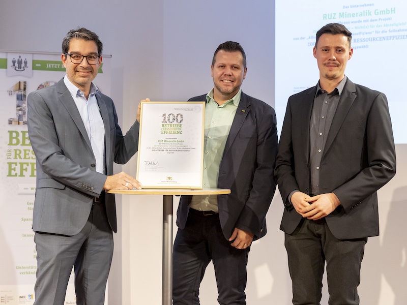 Auszeichnung „100 Betriebe für Ressourceneffizienz – Ein weiterer Schritt in Richtung klimafreundliches Unternehmen